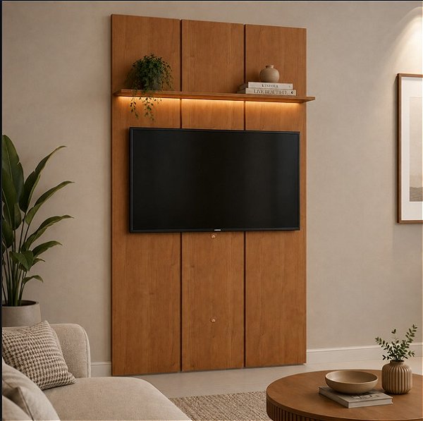 PAINEL IMCAL PRIME LISO 1.4 C/LED (81181) 137X250X22 ./NATUR