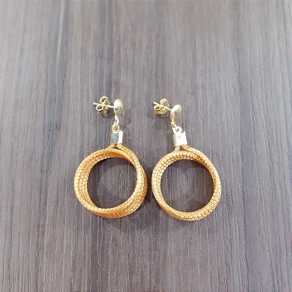 Brinco Capim Dourado Cód. B29 - Hipoalergênico
