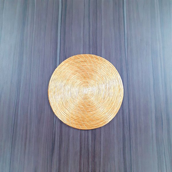 Sousplat 20 cm (Porta panela) Capim Dourado e Fio Dourado (8 unidades)  Cód. SO5