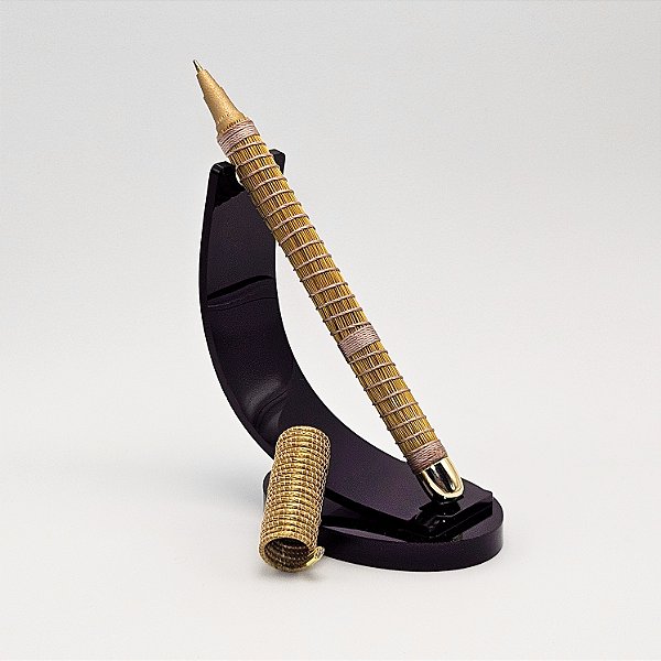 Caneta Pentonic Capim Dourado e Fio de Seda Rose CA4