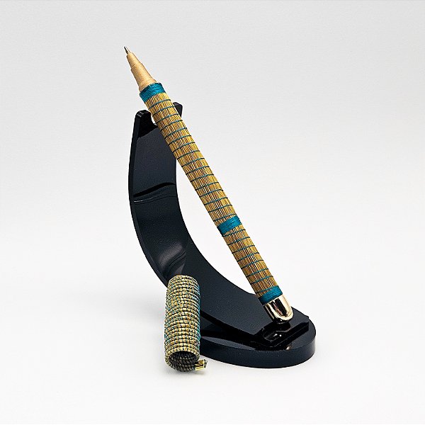 Caneta Pentonic Capim Dourado e Fio Fino Azul Oceano CA10