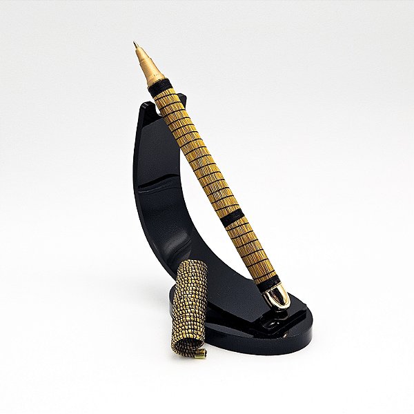 Caneta Pentonic Capim Dourado e Fio Fino Preto CA12
