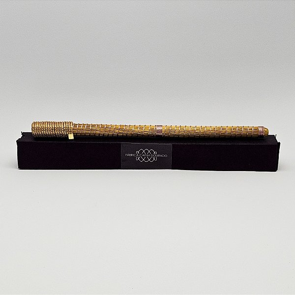 Caneta Spiro Capim Dourado e Fio de Seda Rose CA23