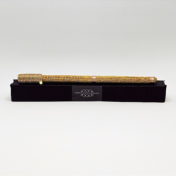 Caneta Spiro Capim Dourado e Fio Fino Rose CA33