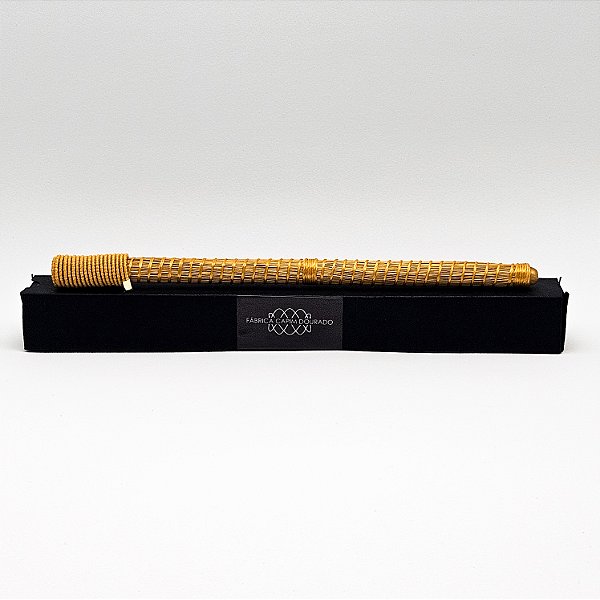 Caneta Spiro Capim Dourado e Fio Cor Vibrante Dourado CA41