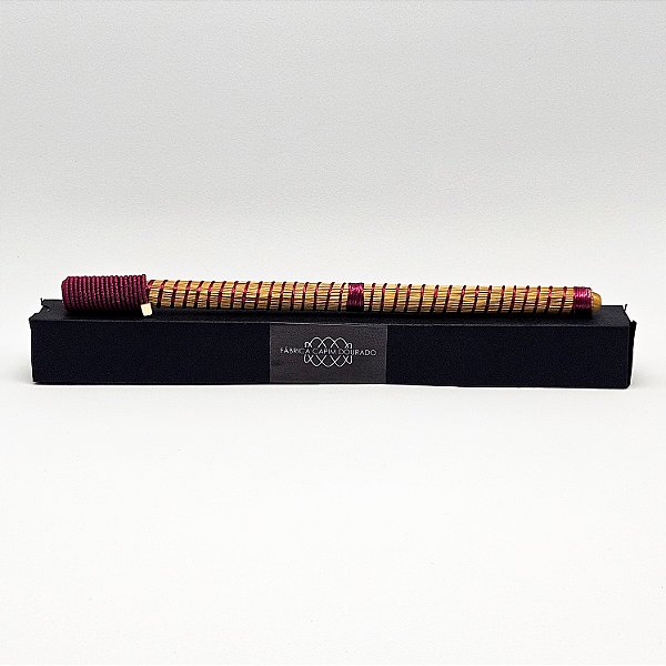 Caneta Spiro Capim Dourado e Fio Cor Vibrante Vinho CA44