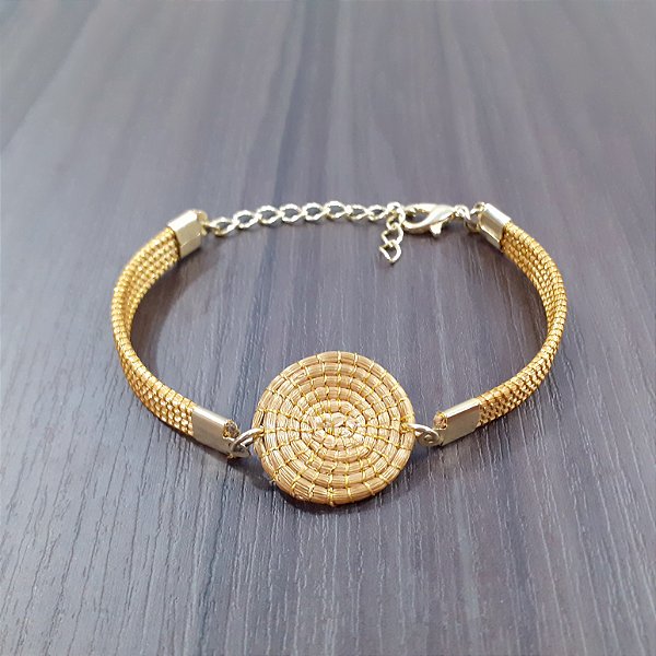 Pulseira Capim Dourado  Cód. P3 - Hipoalergênico