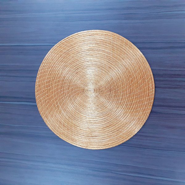 Sousplat 35 cm (Porta prato) Capim Dourado e Fio Dourado Cód. SO1