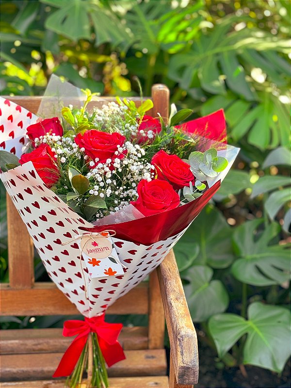 Buquê de 6 Rosas Colombianas