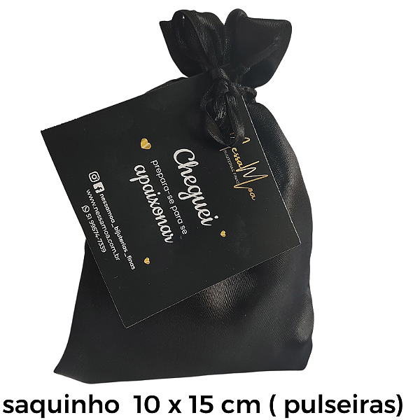 Saquinho Cetim 10 x 15 cm ( pulseiras) ( embalagem)
