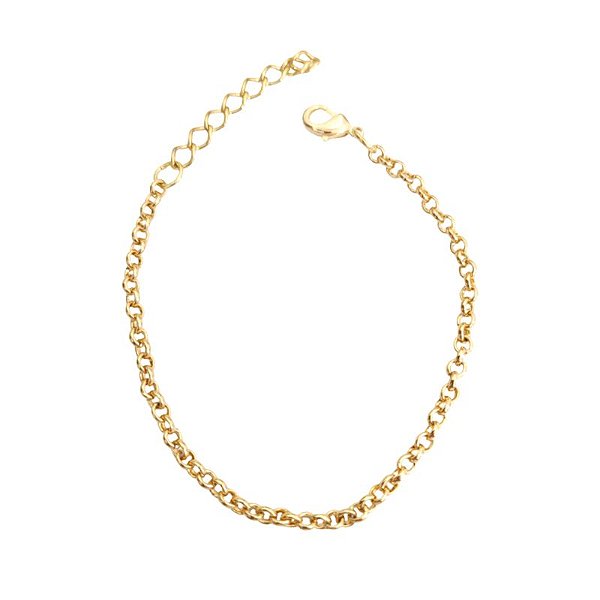 Pulseira correntaria fina com design de elo Português