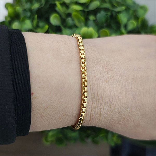 Pulseira Correntaria veneziana pp dourada - folheado em ouro ( P, M ou G)