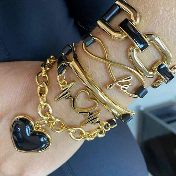 Mix de Pulseiras  Divino - (nas cores preta ou branca)