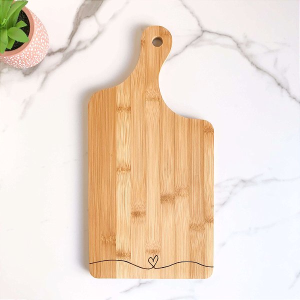 Tábua de Corte cm Cabo 40x20 cm em Bambu Personalizada