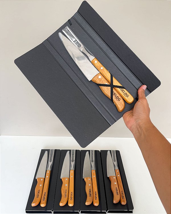 Kit Churrasco Garfo & Faca Personalizado Brinde Corporativo