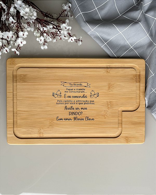 Tábua Churrasco Personalizada Presente Padrinhos Batizado