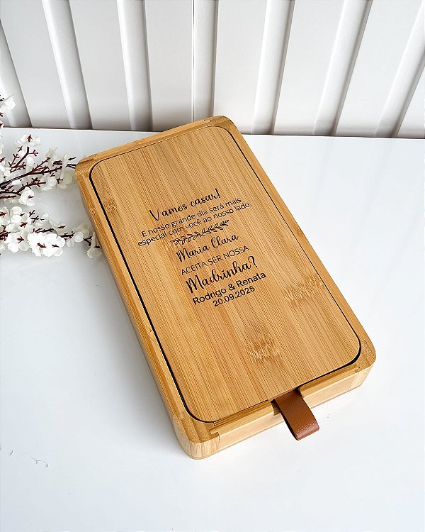 Porta Joias Personalizado com Espelho Madrinha Casamento