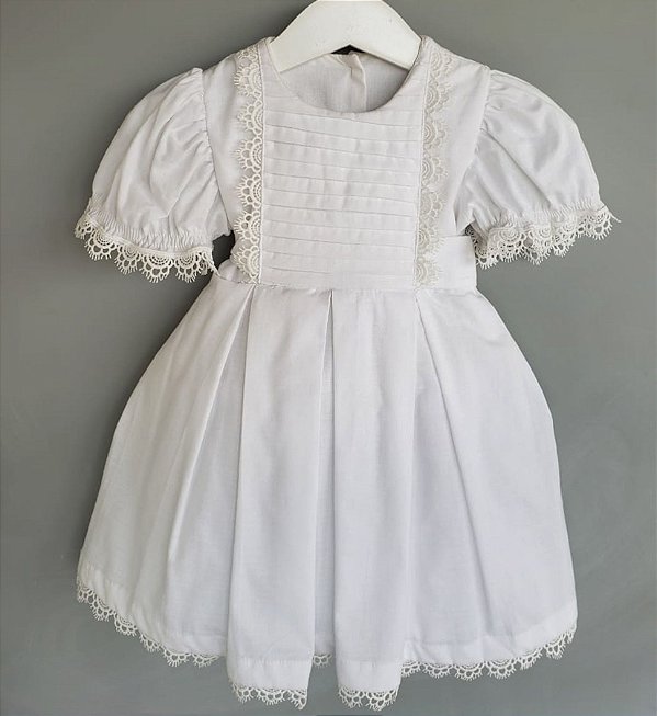 vestido infantil linho