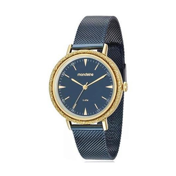 relógio feminino mondaine azul
