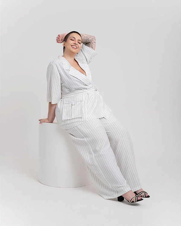 CALÇA PANTALONA  RISCA GIZ OFF WHITE