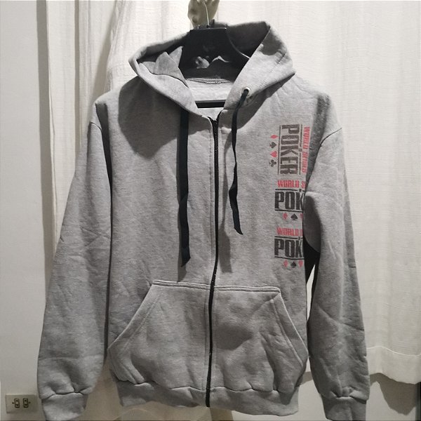 gray zip up moletom com capuz
