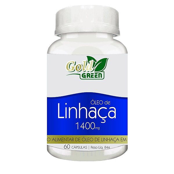 Óleo De Linhaça (Ômega 3-6-9) 1400mg  60 Cápsulas Gold Green