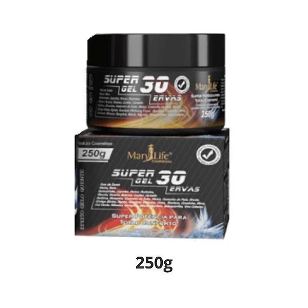 Super Gel Desodorante Massageador 30 Ervas 250g Mary Life