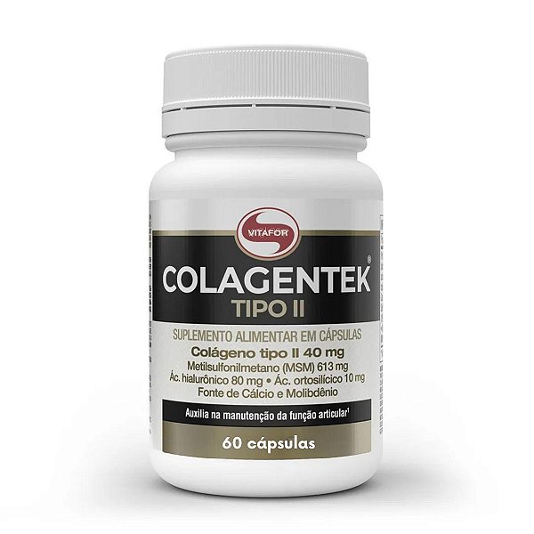 Colagentek Tipo II 790mg 60 Cápsulas Vitafor
