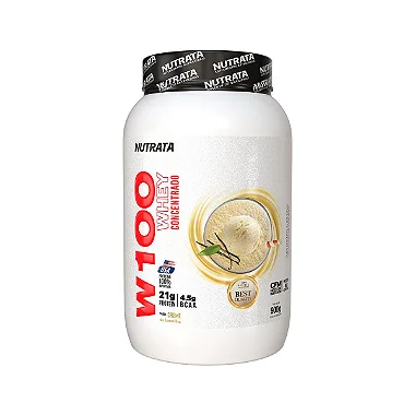 Whey Protein Concentrado Nutrata W100 Whey 900g Pote