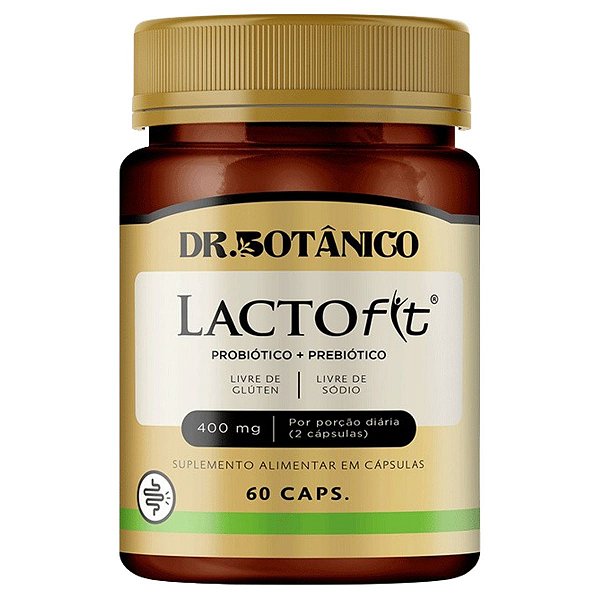 Lactofit Probiótico + Prebiótico 400mg 60 Cápsulas Dr Botânico