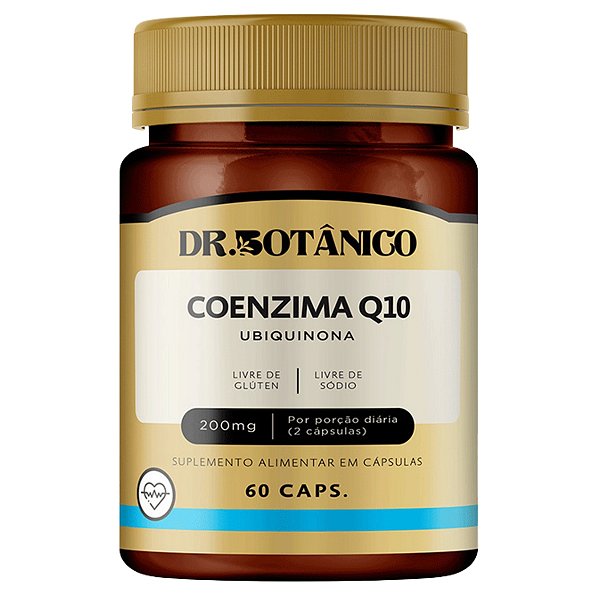 Coenzima Q10 Ubiquinona 200mg 60 Cápsulas Dr Botânico