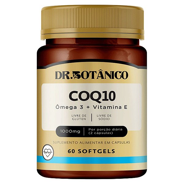 Coq10 + Ômega 3 + Vitamina E 1000 Mg 60 Cápsulas Dr Botânico