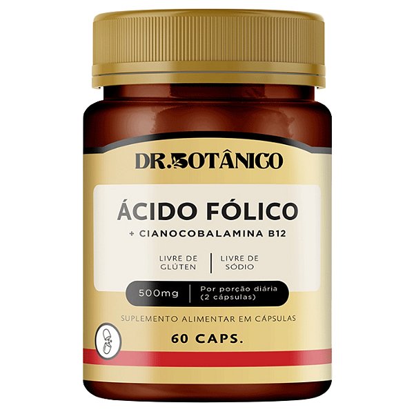 Acido Folico 500mg 60 Cápsulas Dr Botânico