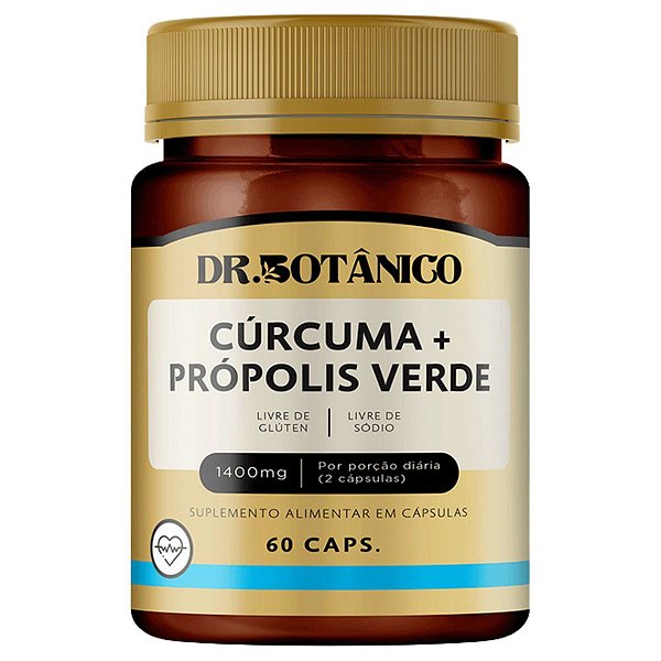 Curcuma + Propolis Verde 1400mg 60 Cápsulas Dr Botânico