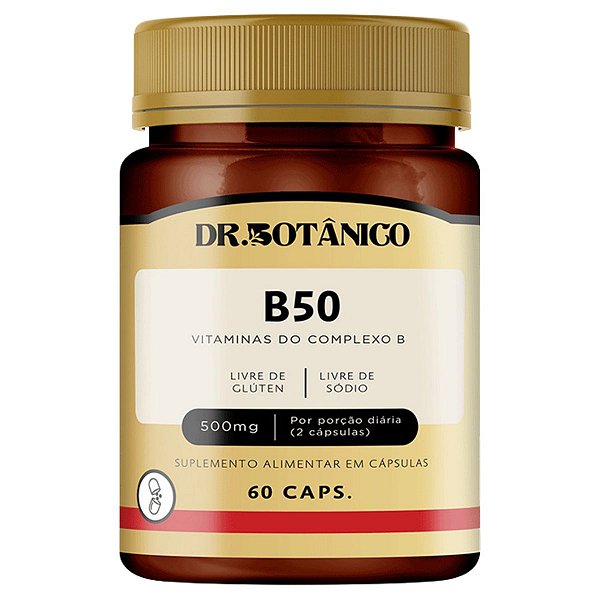 B50 Vitaminas Do Complexo B 500mg 60 Cápsulas Dr Botânico