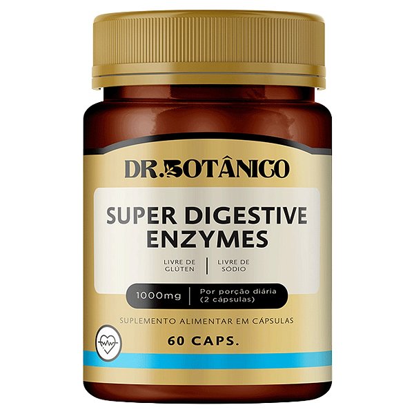 Super Digestive Enzymes 1000mg 60 Cápsulas Dr Botânico