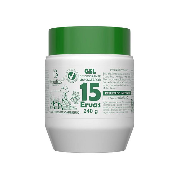 Gel Massageador 15 Ervas 240g Bio Instinto