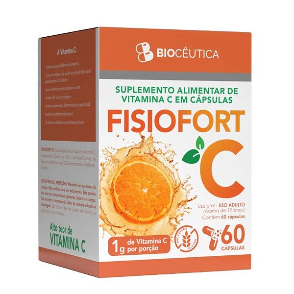 Vitamina C Fisiofort 1g 60 Cápsulas Biocêutica