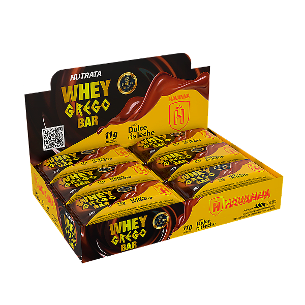 Whey Grego Barra Doce De Leite Havanna 40g Display 12 Unidades Nutrata