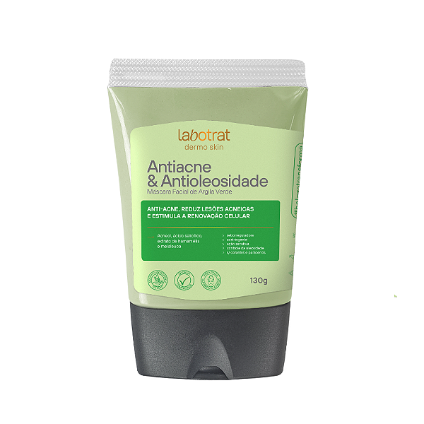Mascara Facial Argila Verde Antiacne E Antioleosidade 130g