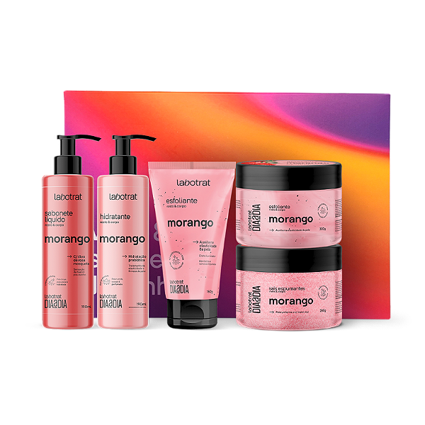 Kit 5 Itens Labotrat Dia A Dia Experiencia De Banho Morango