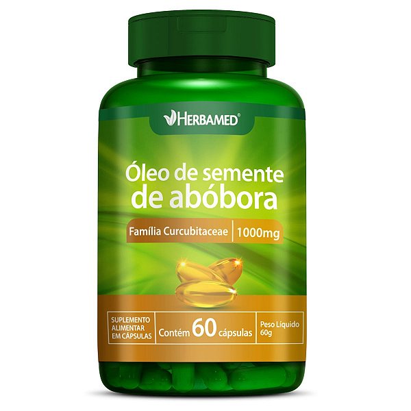 Oleo De Semente De Abobora 60 Capsulas 1000mg Herbamed