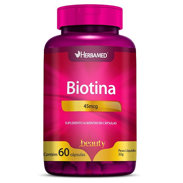 Biotina 60 Capsulas 45mcg Herbamed