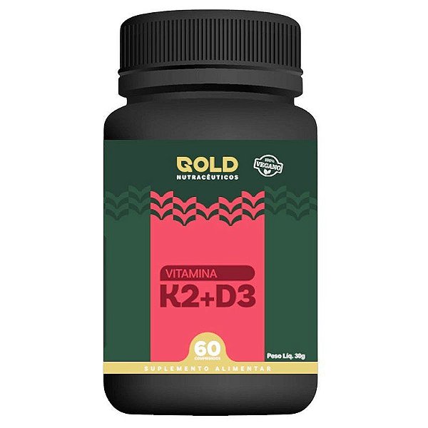 Vitamina K2 + D3 Vegana 60 Comprimidos Gold Nutracêuticos