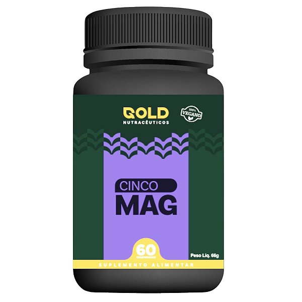 Cinco Magnésio Vegano 60 Comprimidos Gold Nutracêuticos
