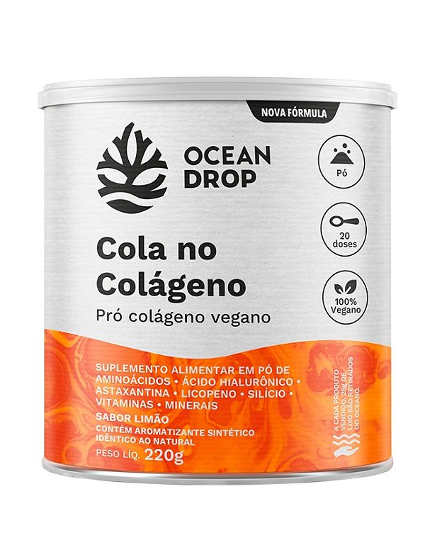 Cola no Colágeno 220g Sabor Limão Ocean Drop