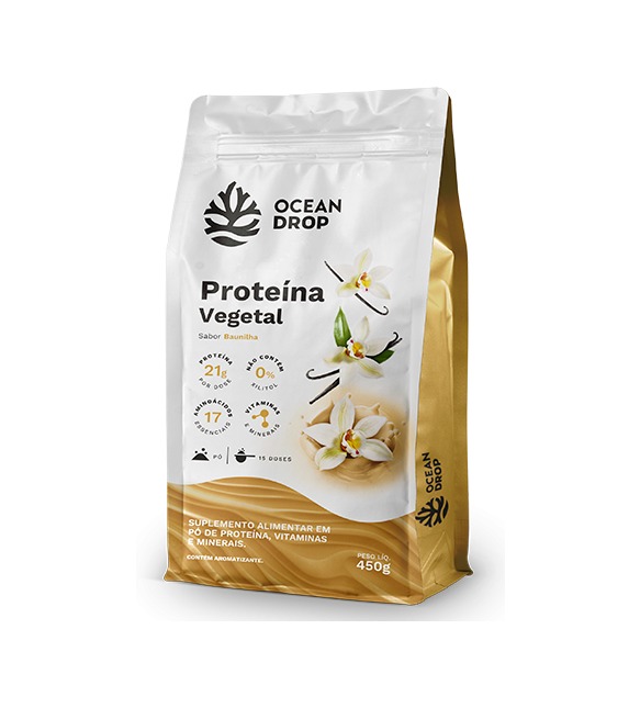 Proteina Vegetal 450g Sabor Baunilha Ocean Drop