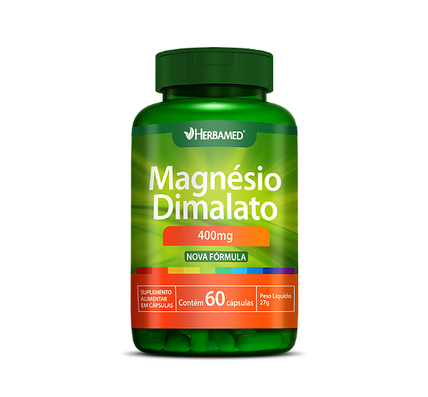 Magnésio Dimalato 400mg 60 Cápsulas Herbamed
