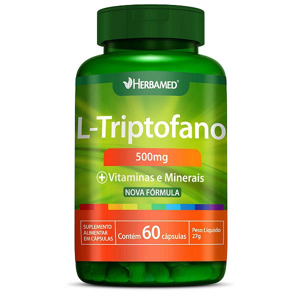L-Triptofano 500mg 60 Cápsulas Herbamed