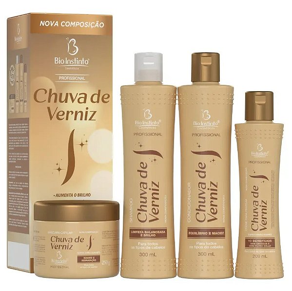 Kit Capilar Chuva De Verniz Com 4 Itens Bio Instinto